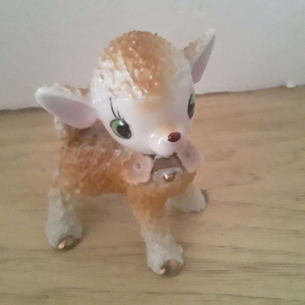 Vintage Baby Lamb with Eyelasshes Bone china flowe